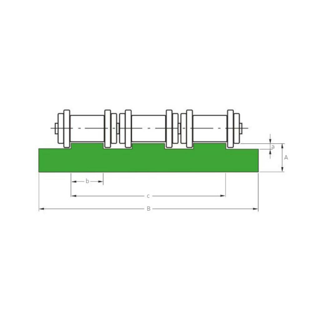 Prowadnica 12B-2 YD-4 45×10 PE