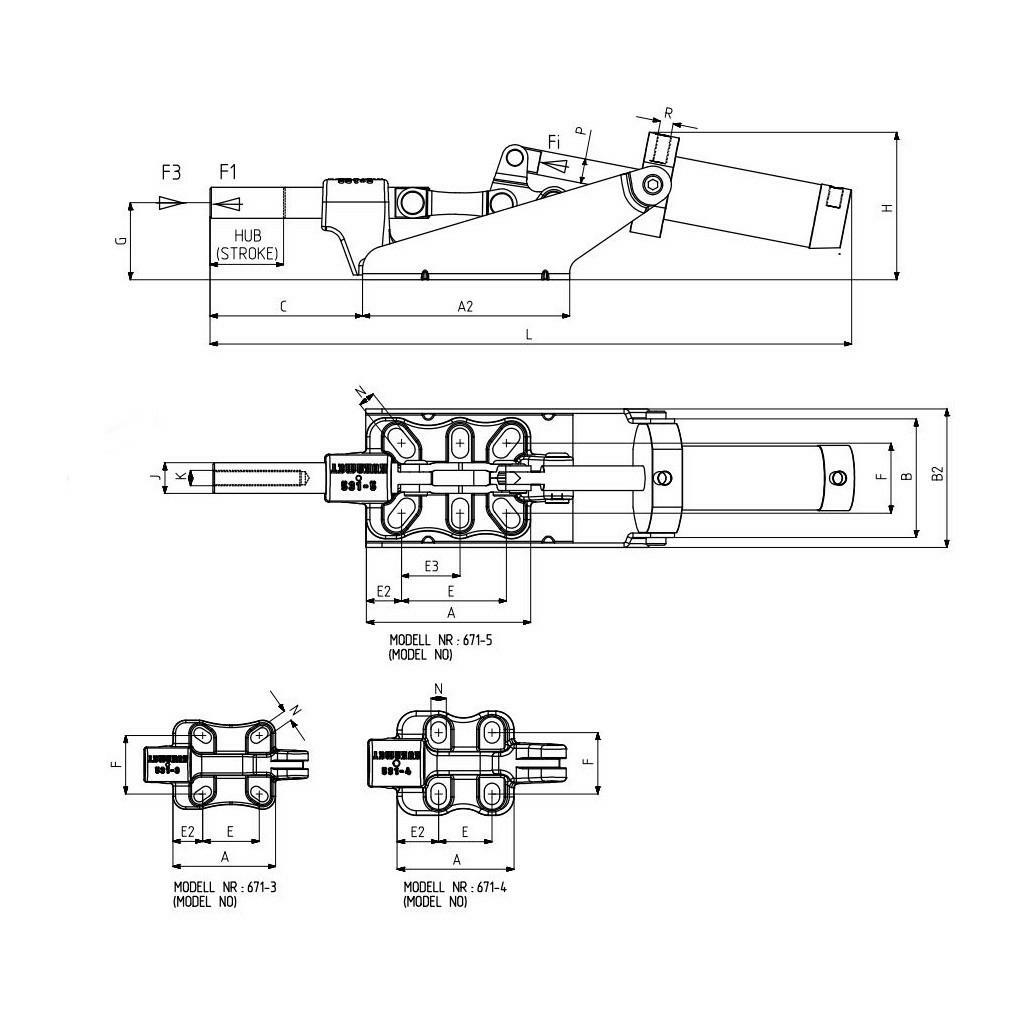 Docisk pneumatyczny 671-3 Q12