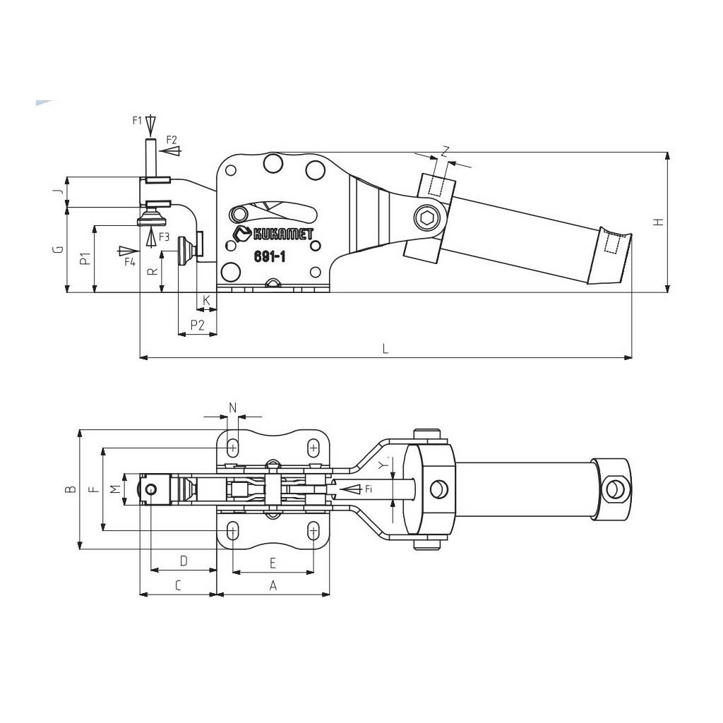 Docisk pneumatyczny 691-1