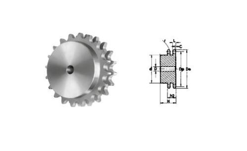 Koło łańcuchowe 06B-1 z=19 HRC pod Taper Lock 1008 3/8″ x 7/32″
