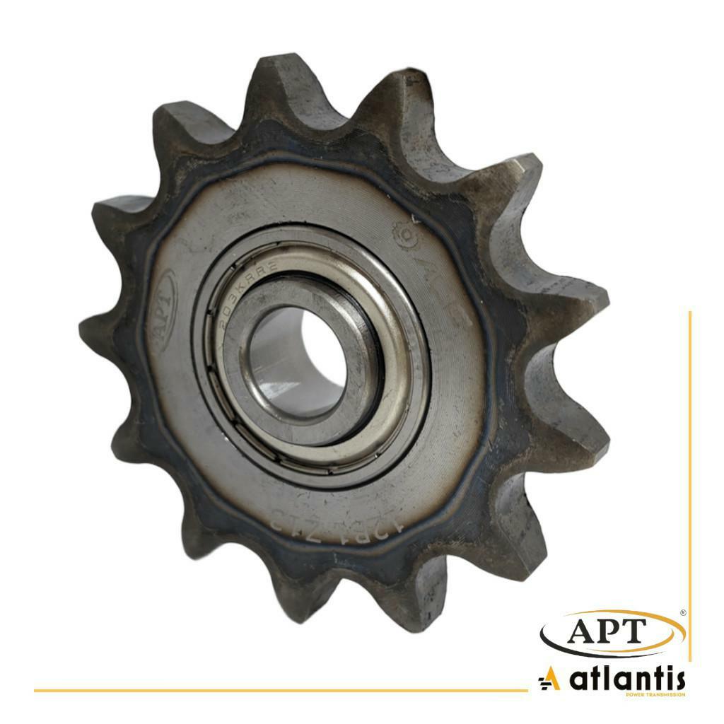 Koło łańcuchowe 16B-1 z=12 z łożyskiem  hartowane zęby 1″ x 17,02mm APT