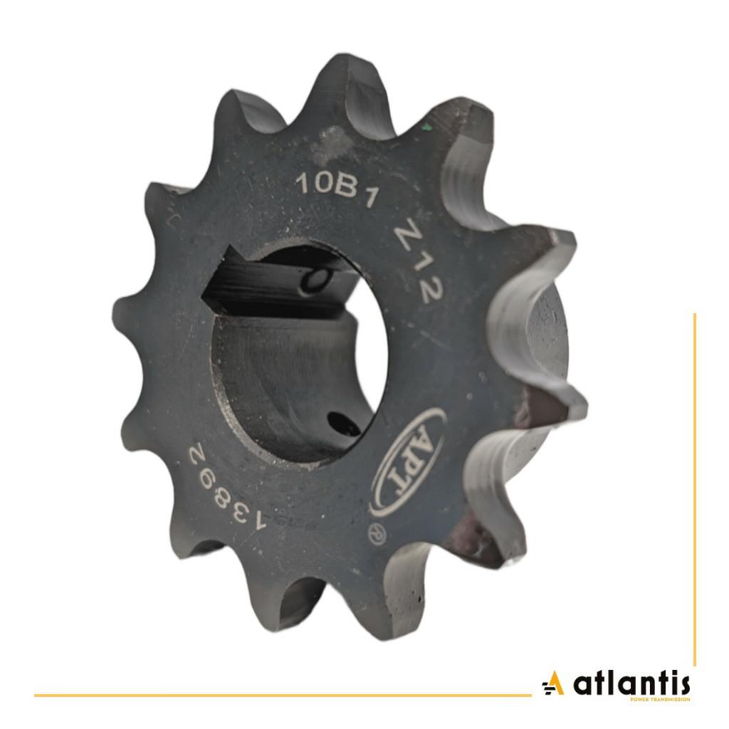 Koło łańcuchowe 10B-1 z=12 D25H7 + 8H9  + 2x M6 HRC 5/8″ x 3/8″ BLACK SERIES APT