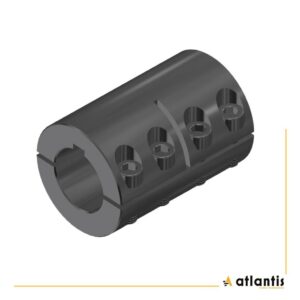Sprzęgło łubkowe GBRR 14 rowek 5  dwustronnie dzielone INOX (1.4301)