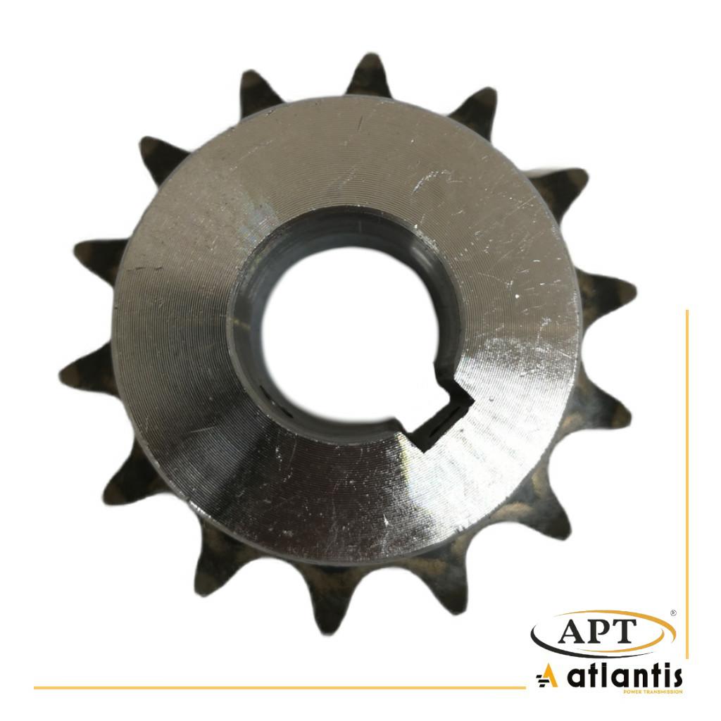 Koło łańcuchowe 12B-1 z=14 D25H7 + 8H9  + 2x M6 HRC 3/4″ x 7/16″ APT