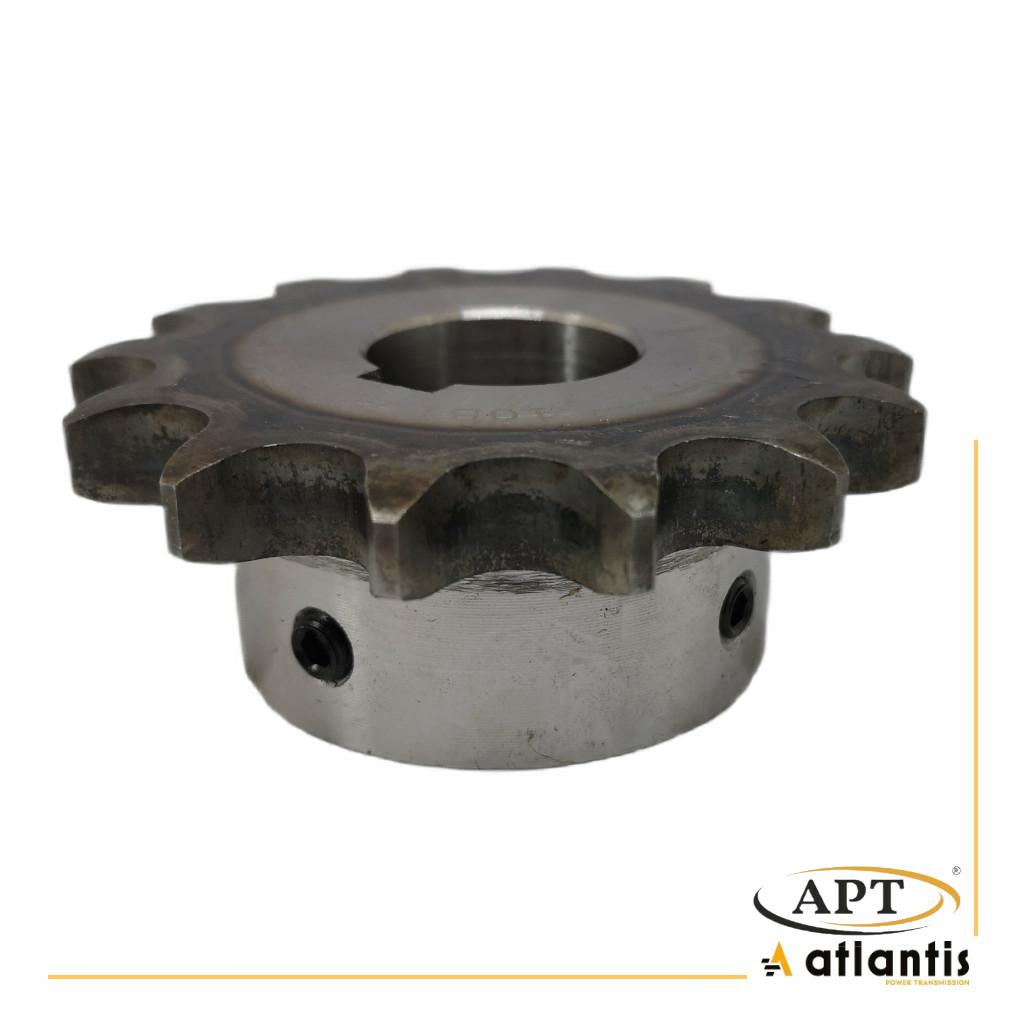 Koło łańcuchowe 12B-1 z=14 D25H7 + 8H9  + 2x M6 HRC 3/4″ x 7/16″ APT
