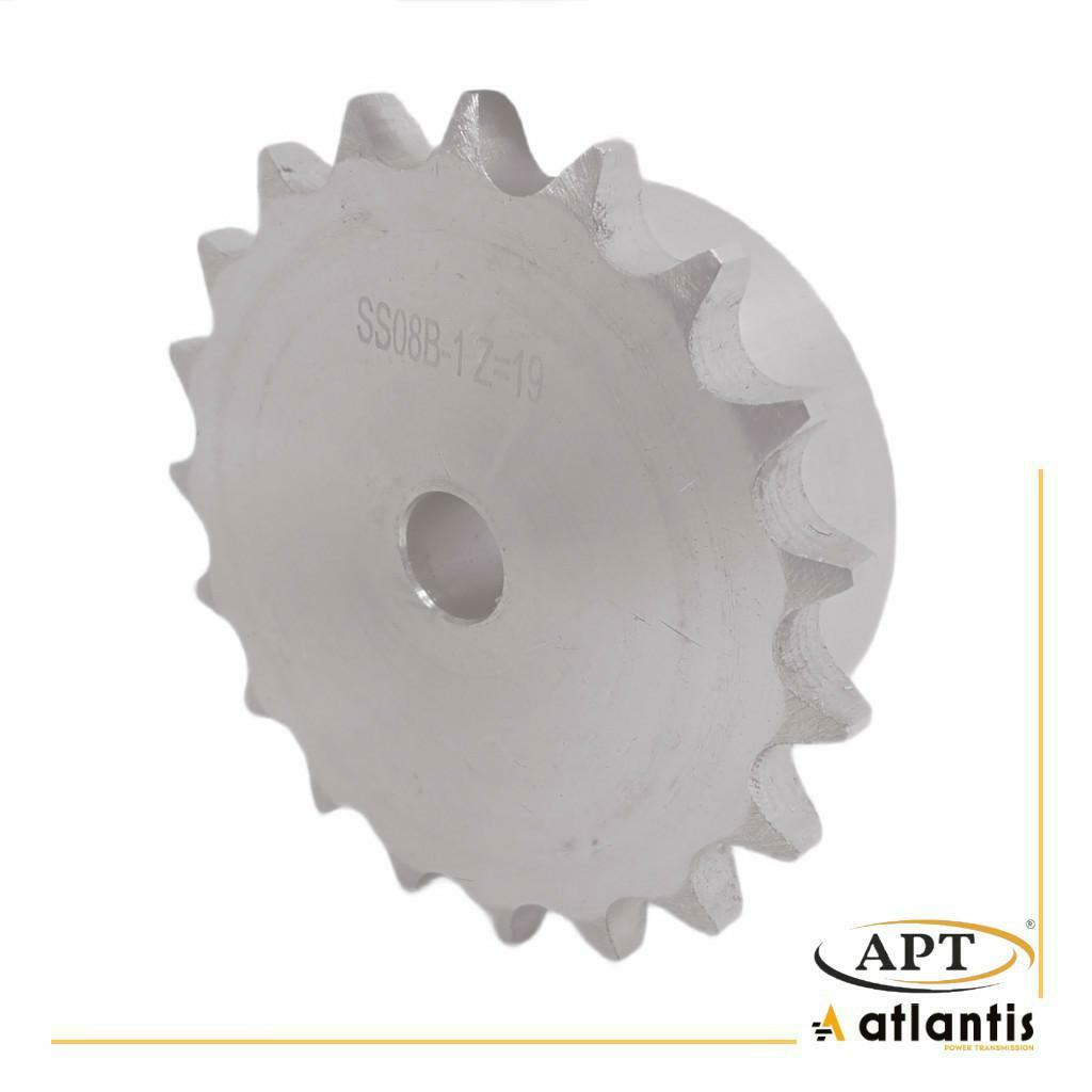Koło łańcuchowe 08B-1 z=20 INOX z piastą  1/2″ x 5/16″ APT
