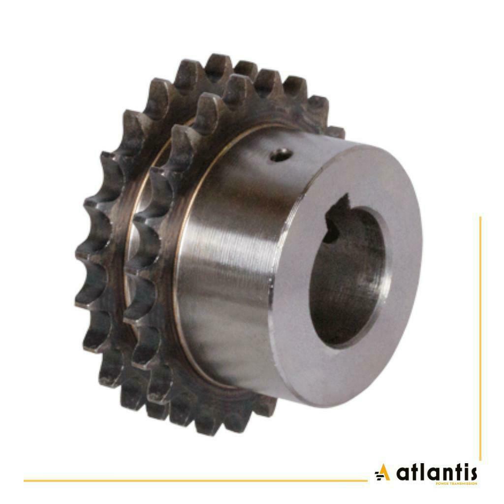 Koło łańcuchowe 10B-2 z=14 D25H7 + 8H9  + 2x M6 HRC 5/8″ x 3/8″